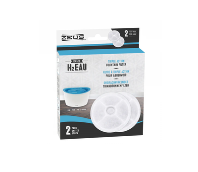 Triple Action Cartridge Zeus H2 Eau Dog Drinking Fountain 2 pack