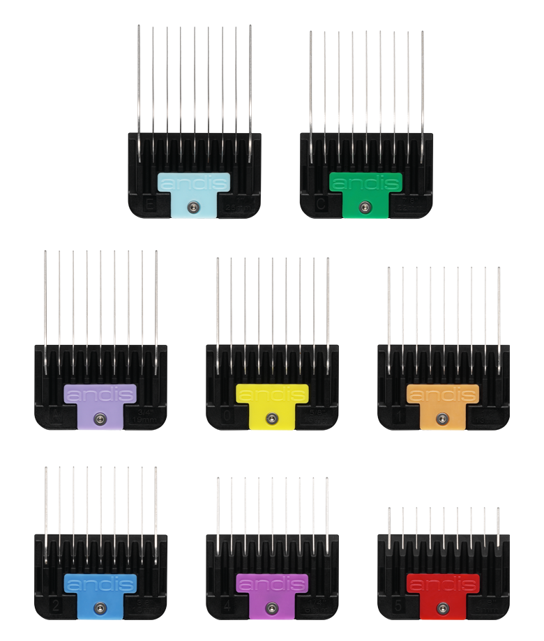 Andis Comb Universal Stainless-Steel - 8 Piece Set