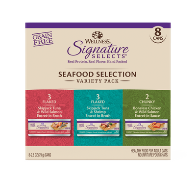 Box of 8 Wellness Signature Cat Seafood Select 79g