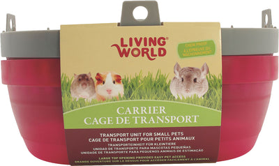 Living World small animal carrier lrg Burgandy