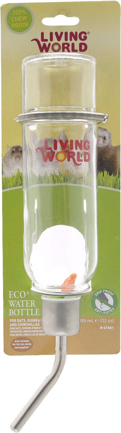 Living World Eco Glass Water Bottle 355ml
