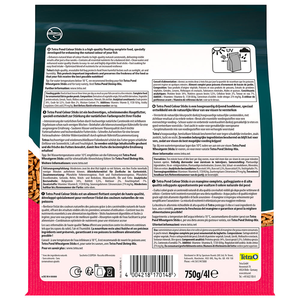 Tetra Pond Colour Sticks 750g