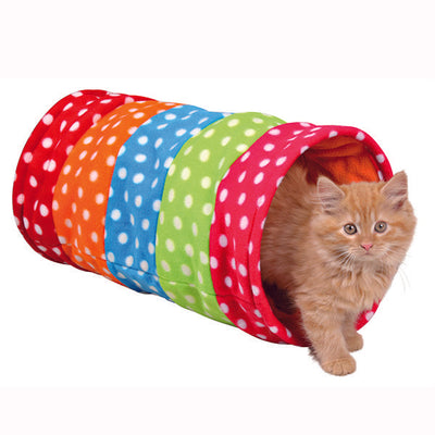 Trixie Playing Tunnel Fleece 25cm x 50cm Colourful