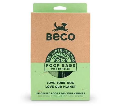 Beco Poop Bags Unscented with Handles 120pk