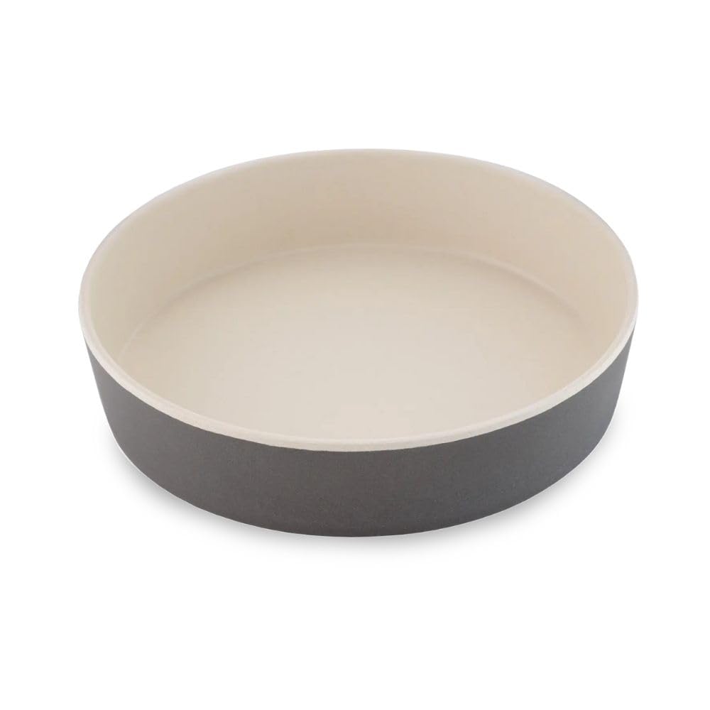 Beco Printed Bamboo Cat Bowl Coastal Grey