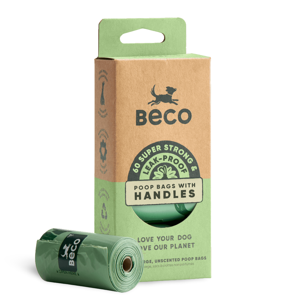 Beco Poop Bags Unscented with Handles 60pk