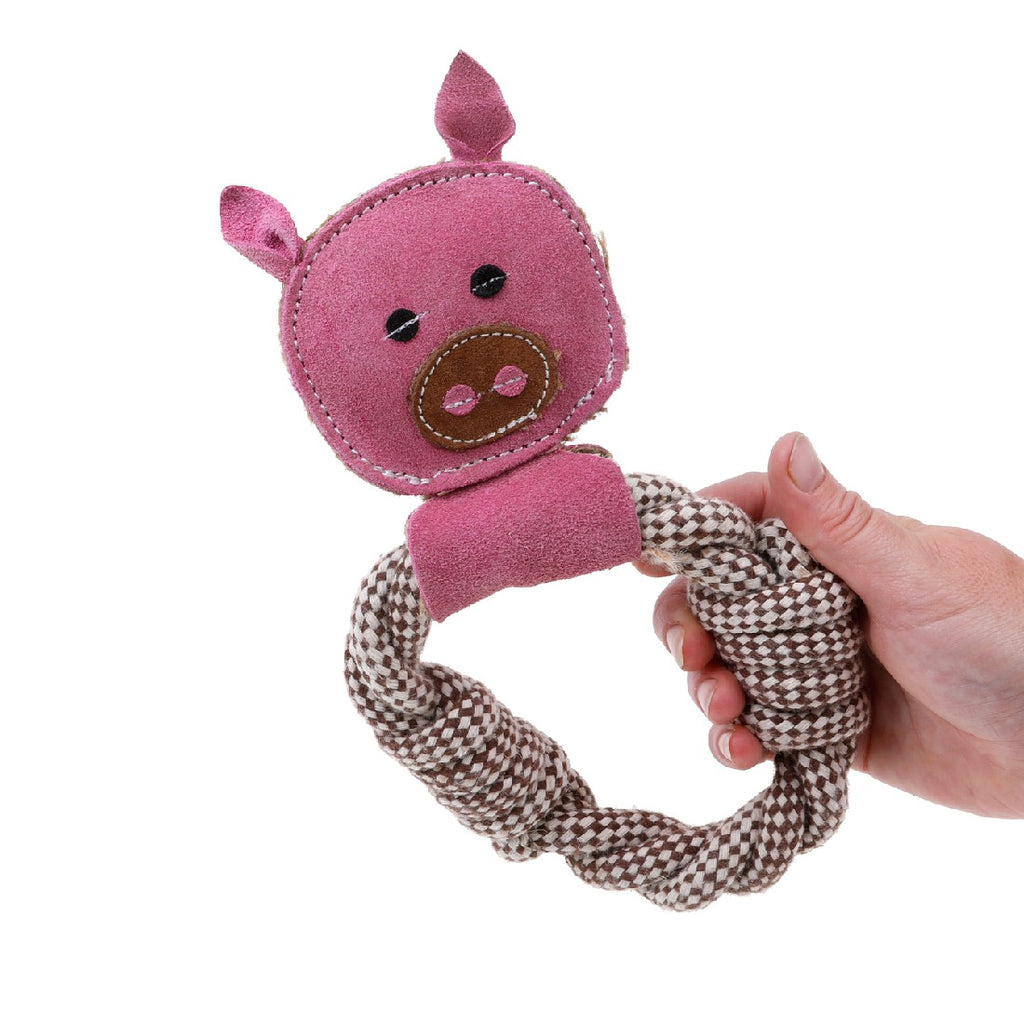 Buy Sustainable Dog Toys Online Australia Country Tails Pig Rope Ring