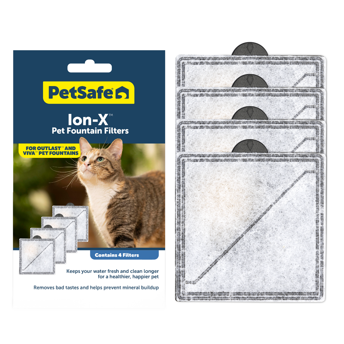 Petsafe Square Carbon Resin Ftn Filter 4Pk