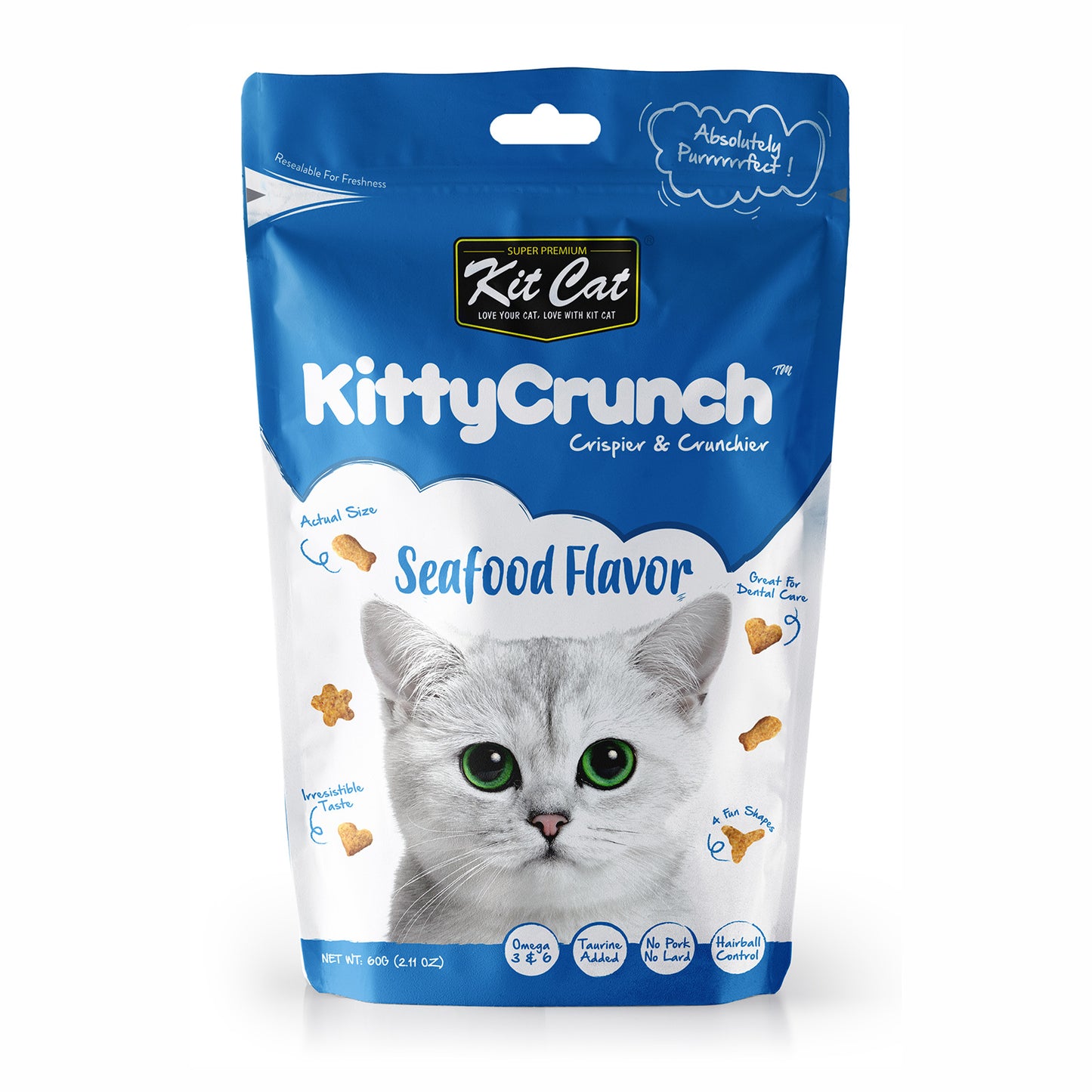 Kit Cat Kitty Crunch Treat Seafood 60gm