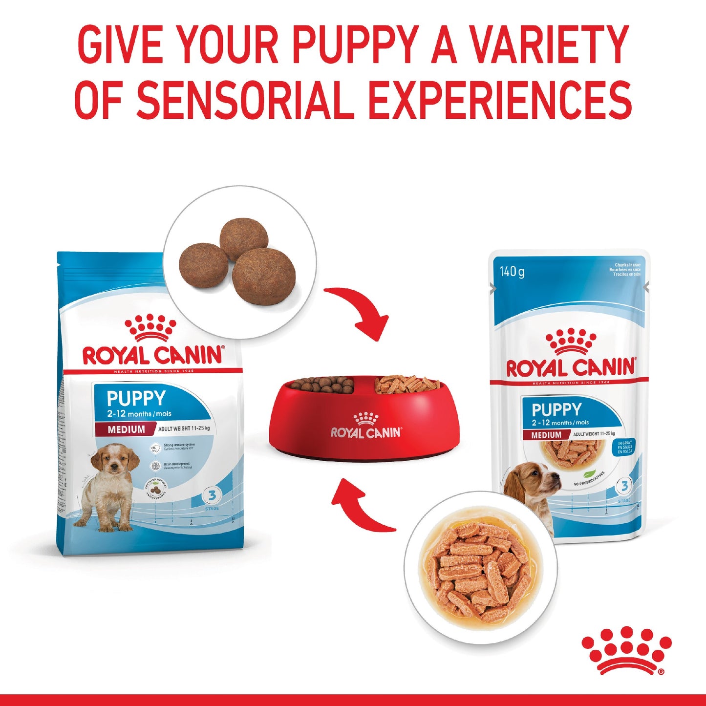 Royal Canin Dog Medium Puppy 140g Pouch