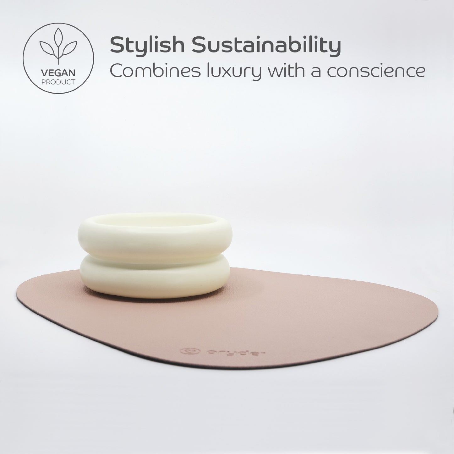Pryde Pets Reversible Cat Dining Mat Blush / Charcoal