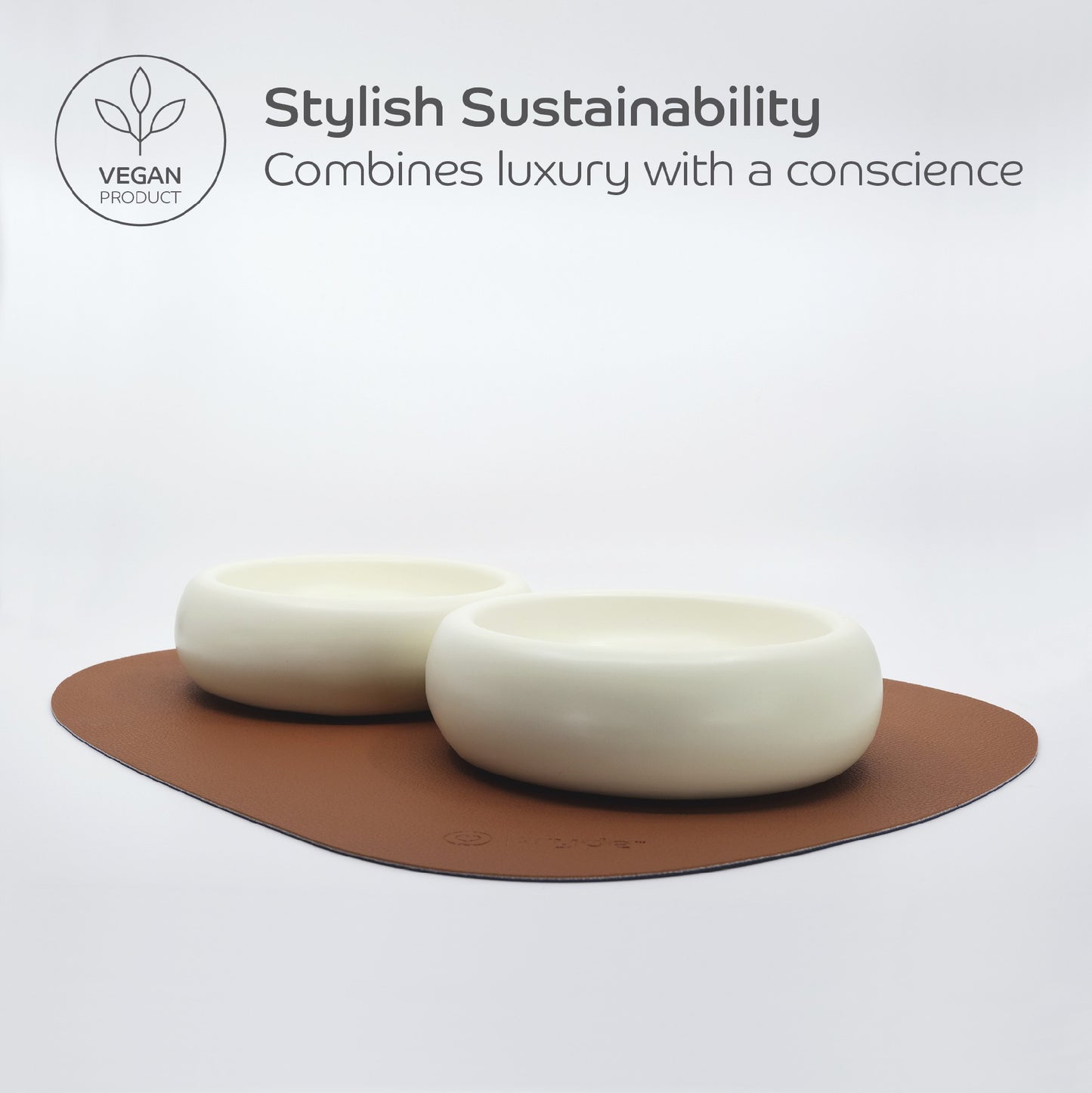 Pryde Pets Reversible Cat Dining Mat Chestnut / Navy
