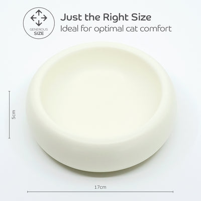 Pryde Pets Ceramic Dining Bowl - Standard Eggshell