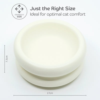 Pryde Pets Ceramic Dining Bowl - Elevated Eggshell