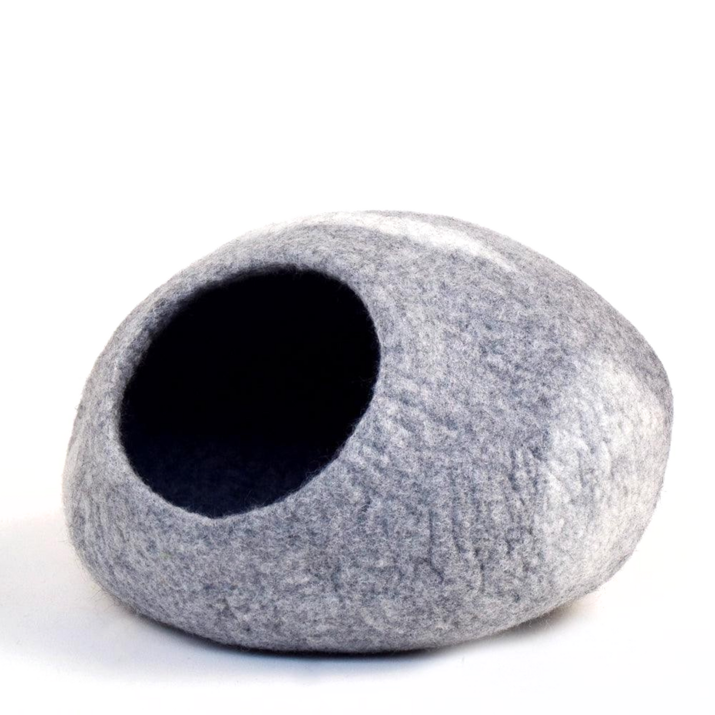 Pryde Pets Handmade Felt Cat Cave Light Grey