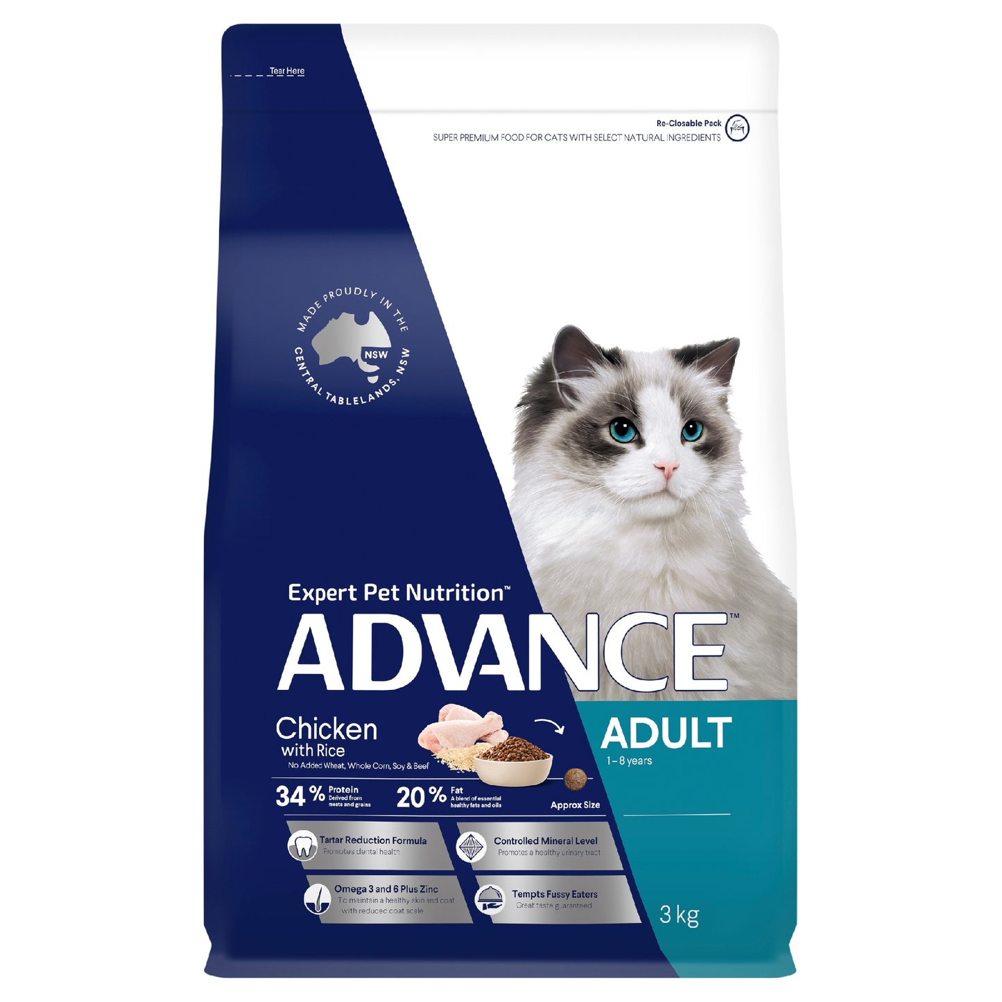 Advance Cat Total Wellness Chicken 3Kg