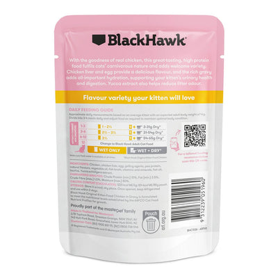 Black Hawk Kitten Chicken 85g Pouch