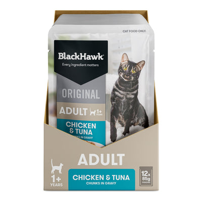 Black Hawk Adult Cat Chicken & Tuna 85G Pouch