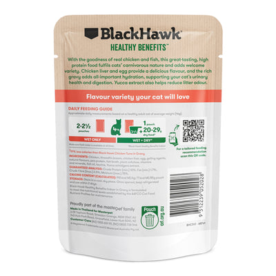 Black Hawk Cat Indoor Chicken & Whitefish 85G Pouch