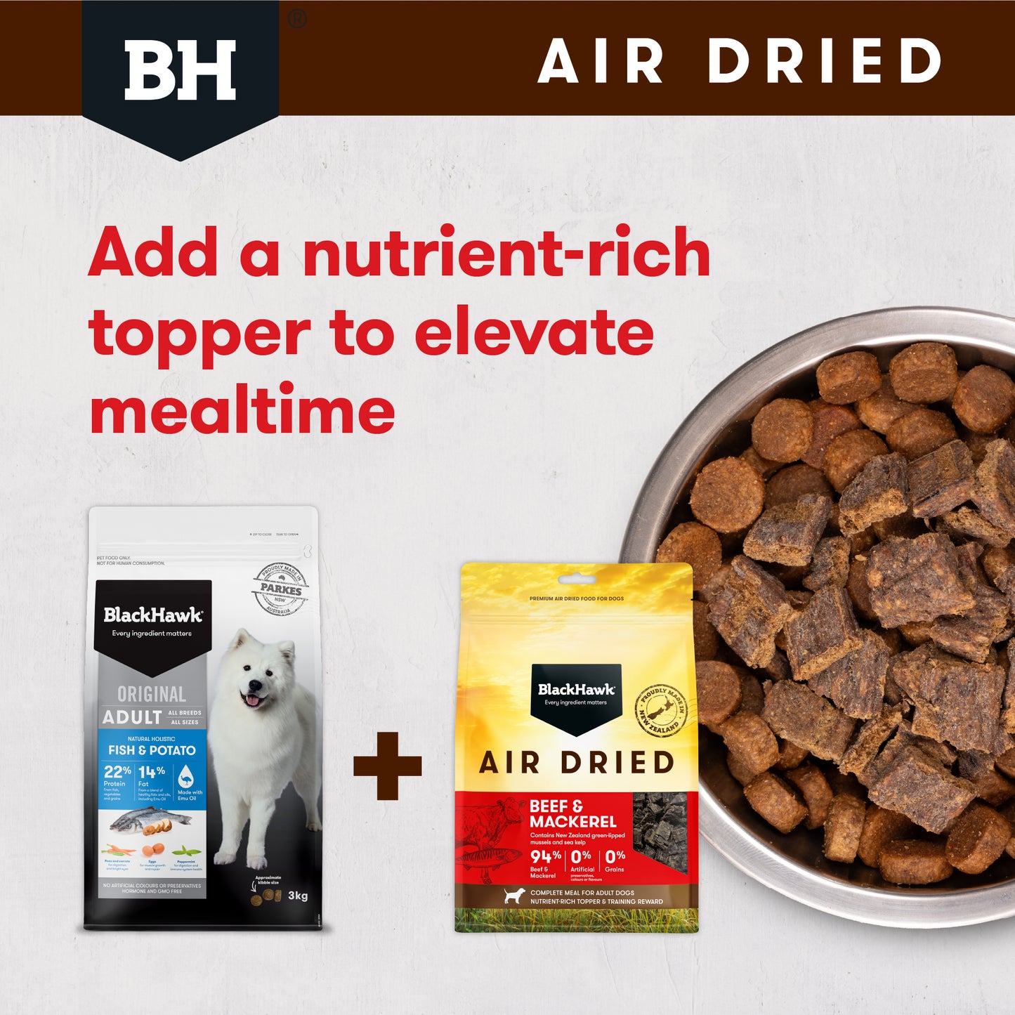 Black Hawk Air Dried Beef & Mackerel 450G