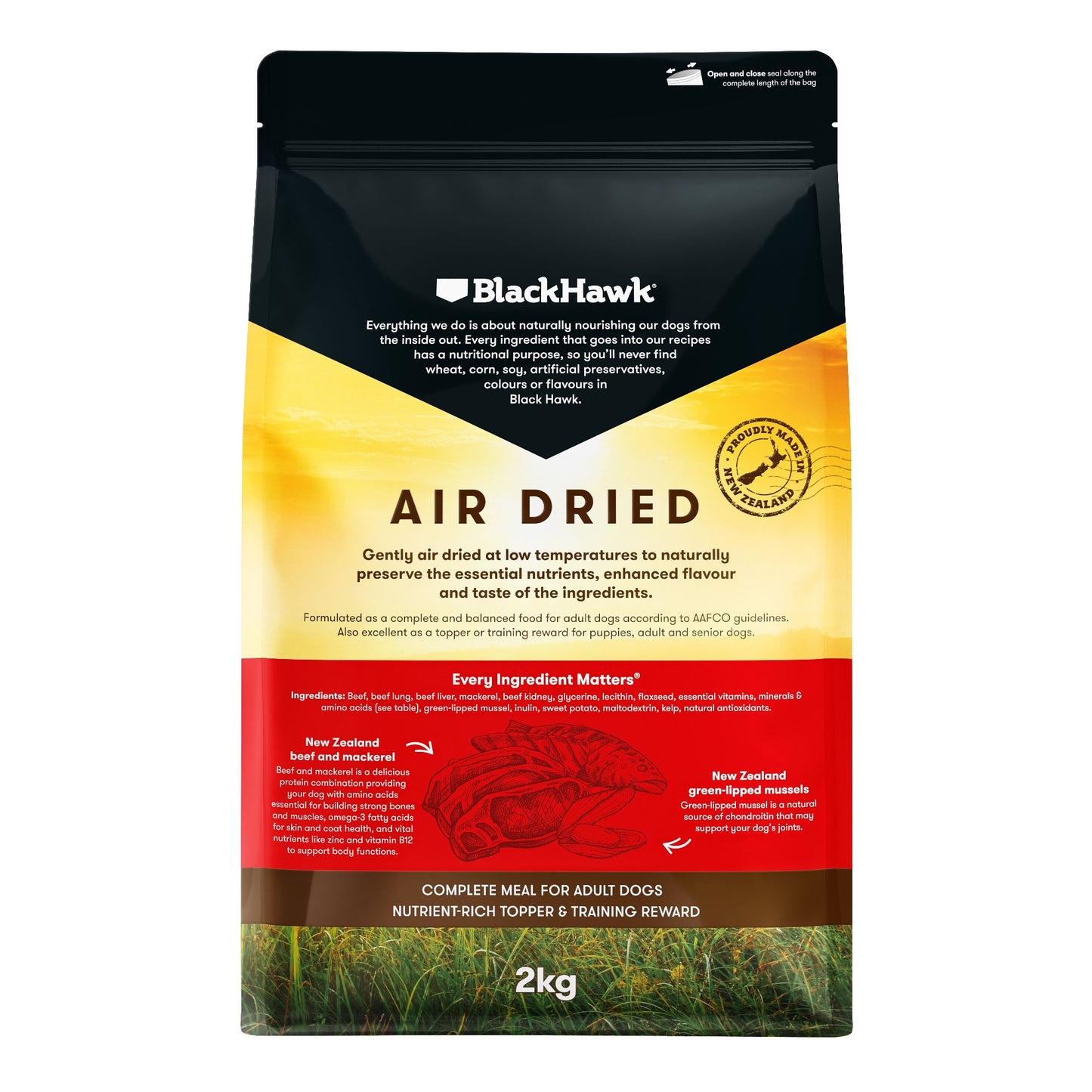 Black Hawk Air Dried Beef & Mackerel 2Kg