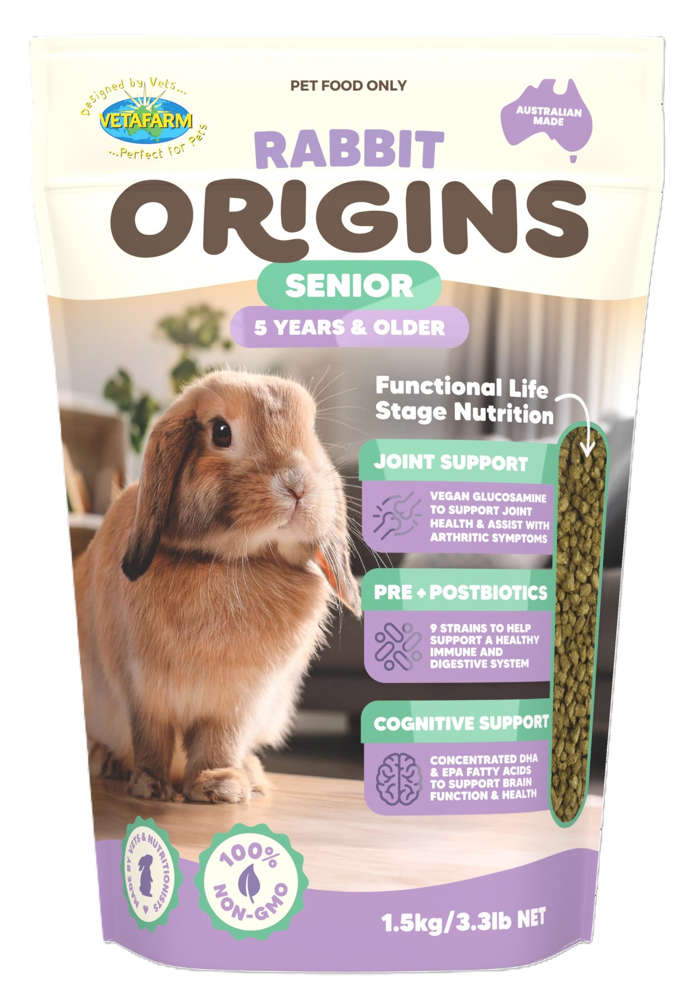 Vetafarm Rabbit Origins Senior 1.5Kg