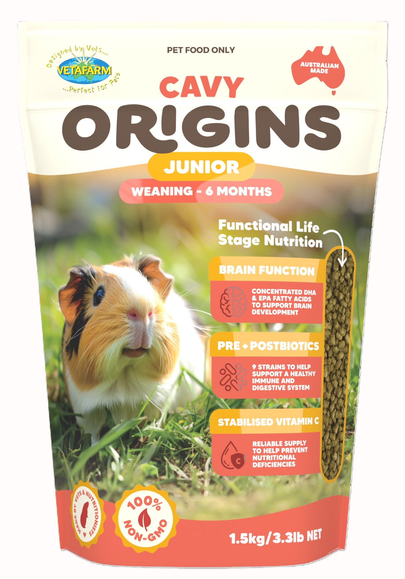Vetafarm Cavy Origins Junior 1.5Kg
