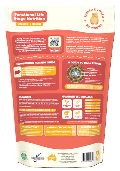 Vetafarm Cavy Origins Junior 1.5Kg