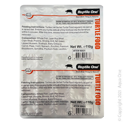 Reptile One Frozen Turtle Food 110G ( Available in store or Click and Collect only)