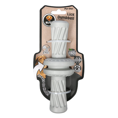 Dog Toy Blitz Rubber Lick Dumbbell Grey M