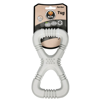 Dog Toy Blitz Rubber Tug Grey M