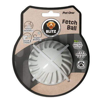 Dog Toy Blitz Rubber Fetch Ball Grey M