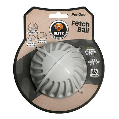 Dog Toy Blitz Rubber Fetch Ball Grey L