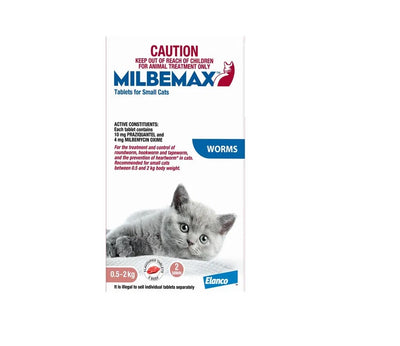 Milbemax Cat Allwormer 0.5-2kg 2 tablets