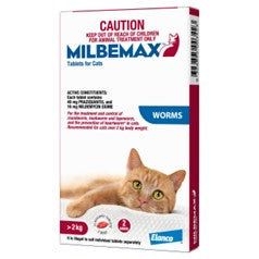 Milbamax Cat Allwormer 2Kg-8Kg 2 Tablets