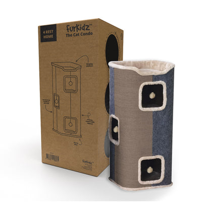 Furkidz The Cat Condo 4 Rest Home 38 x 38 x 82cm
