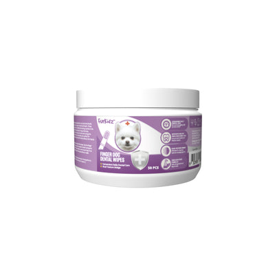 Furkidz Finger Dental Wipes for Dogs – 50 Jar