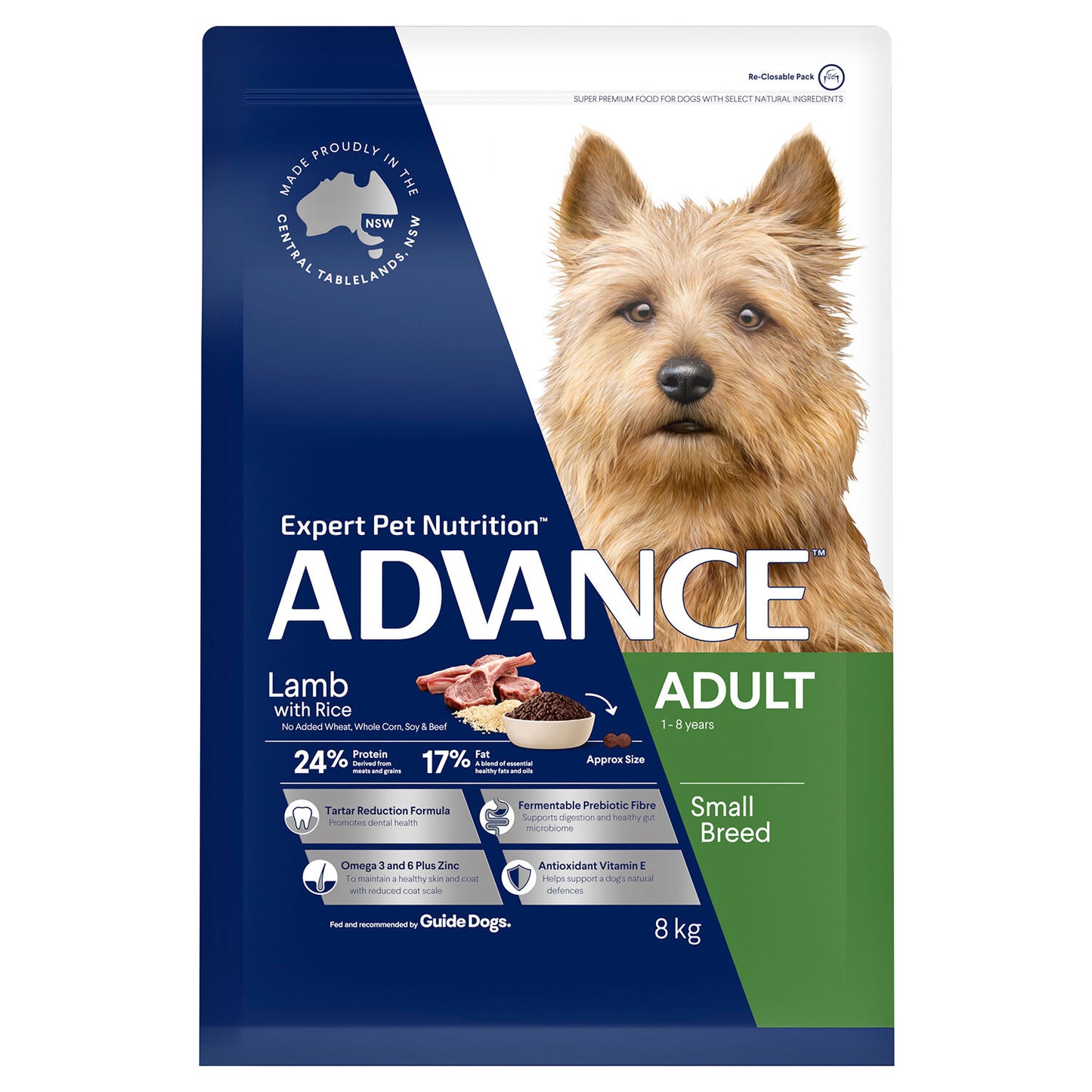 Advance Dog Lamb & Rice Toy Breed 8Kg