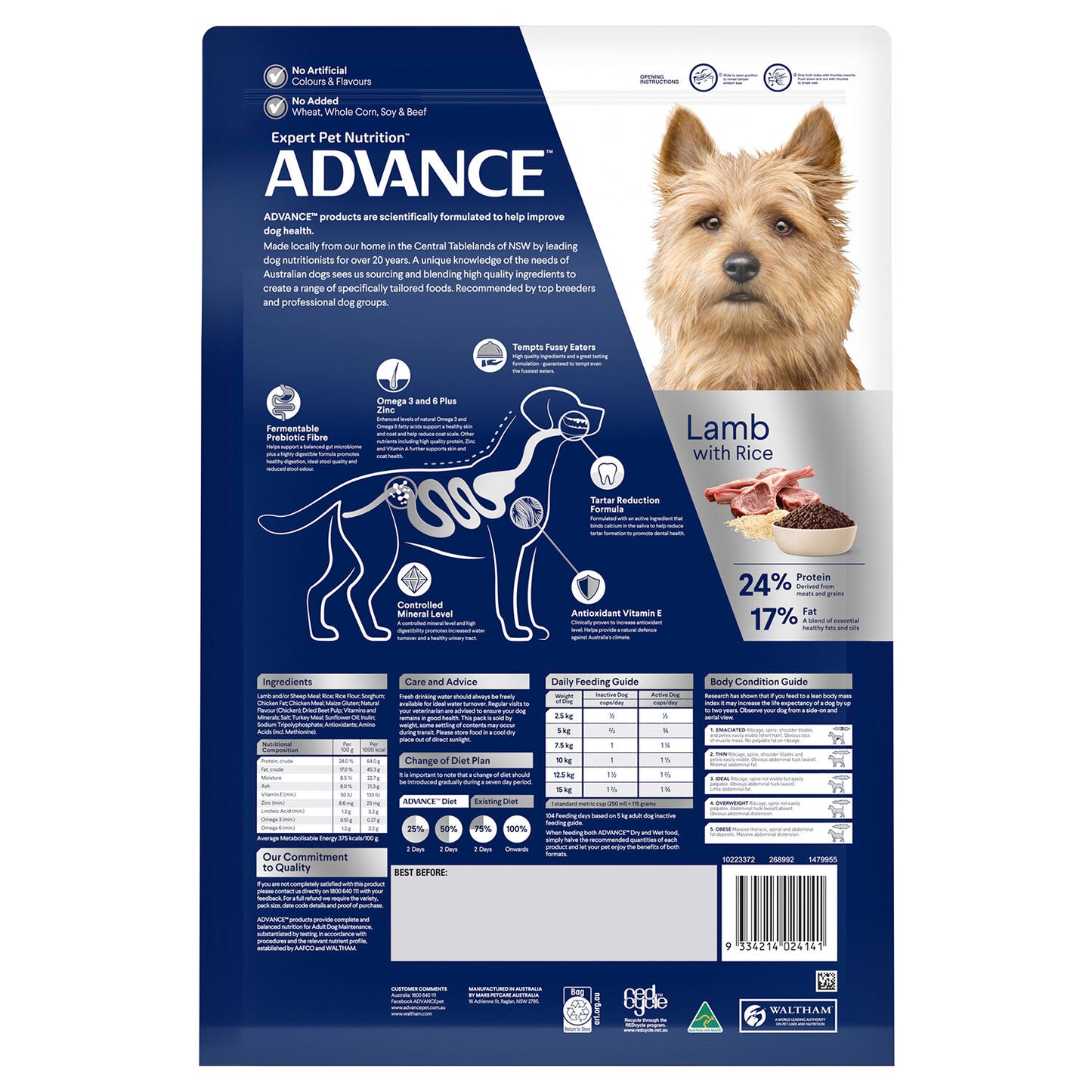 Advance Dog Lamb & Rice Toy Breed 8Kg