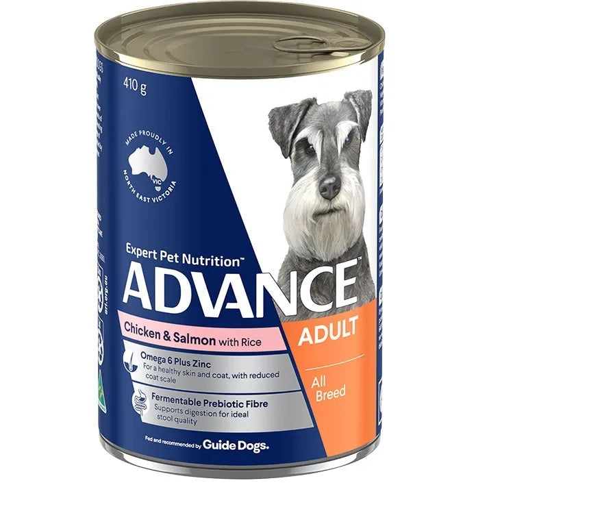 Advance Dog Chicken & Salmon 410g Can