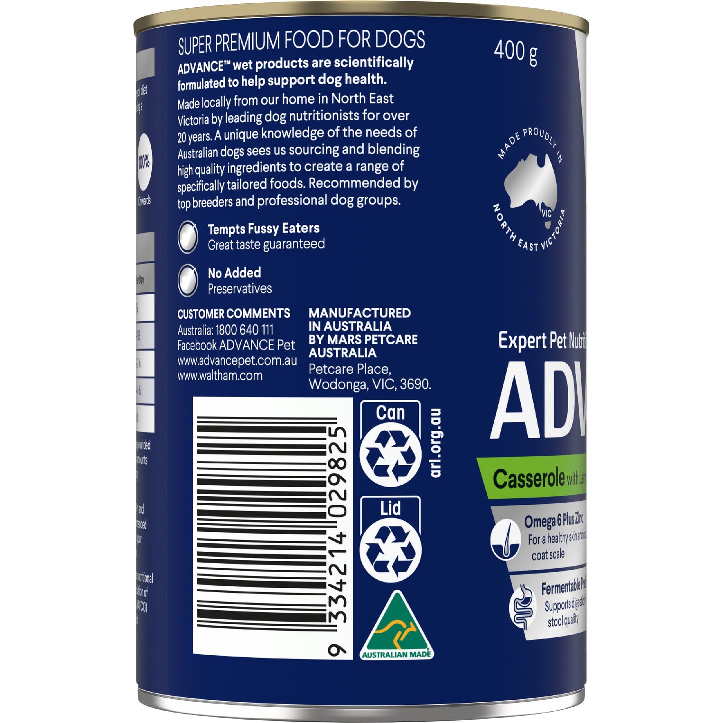 Advance Adult Dog Casserole with Lamb 400g