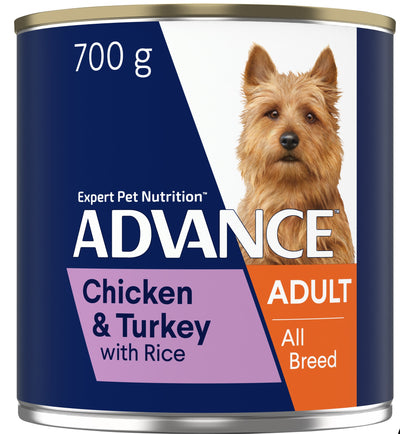 Advance Dog Chicken & Turkey Can 700g