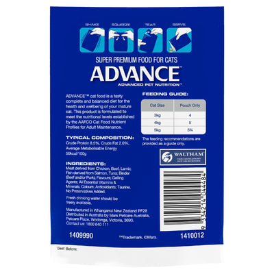 Advance Cat 8+ Healthy Ageing Ocean Fish Chunks In Jelly