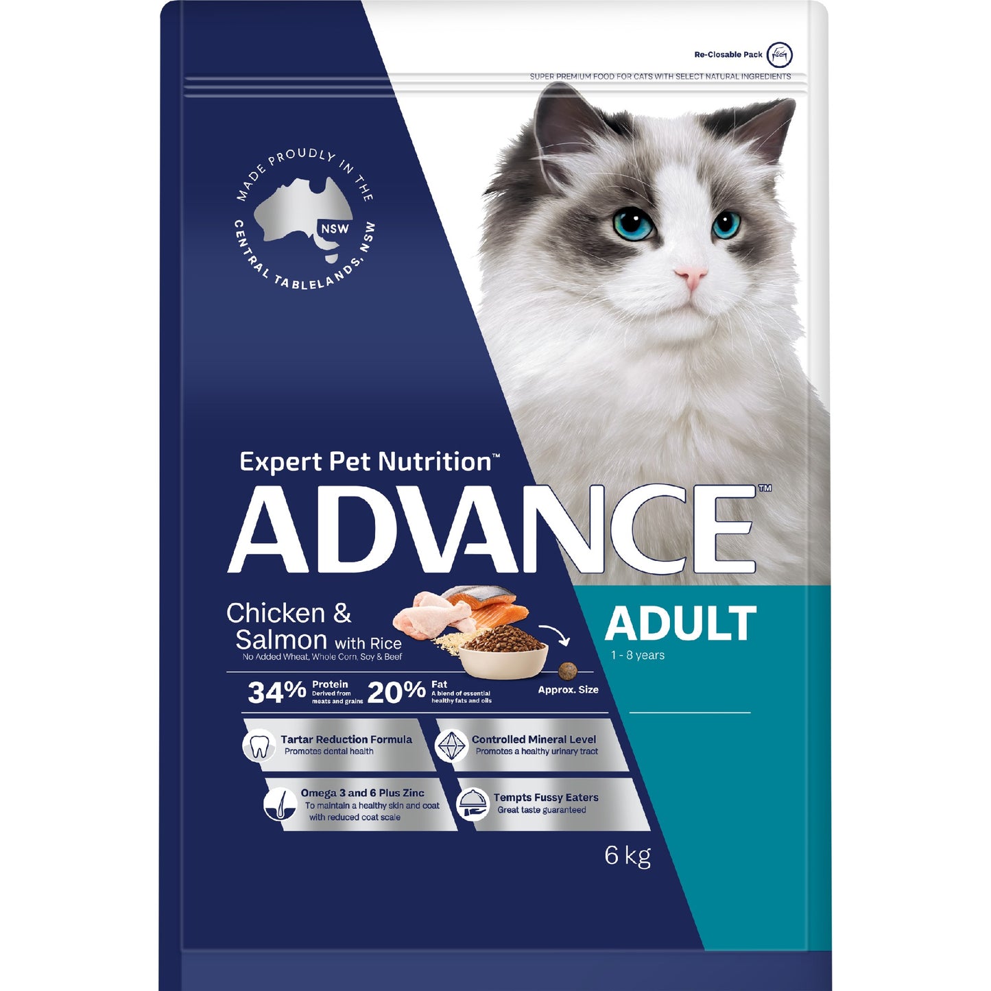 Advance Cat Adult Chicken & Salmon 6Kg