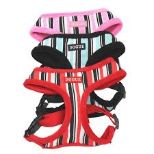 Dogue Striped Harness Red/Black Large