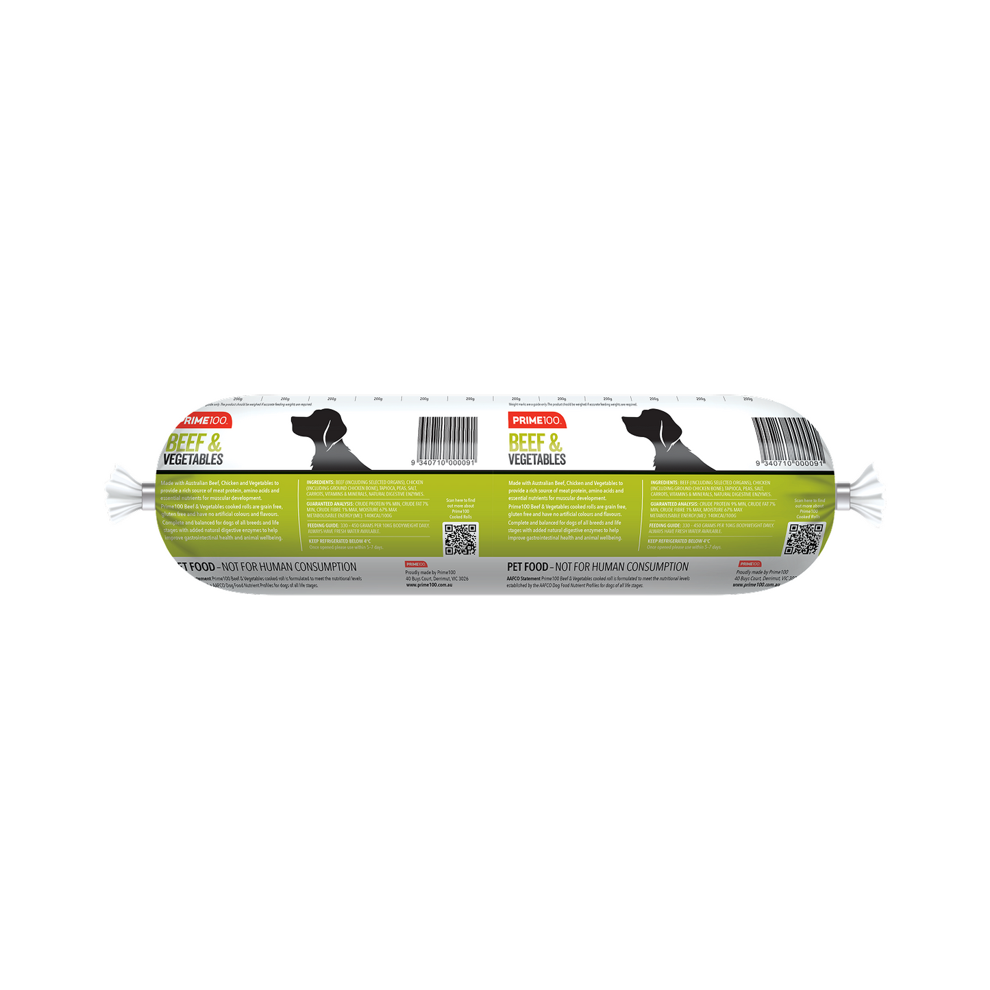Prime 100 Beef & Vegetable Roll 2kg *Available for Instore Pickup or Local Delivery Only*