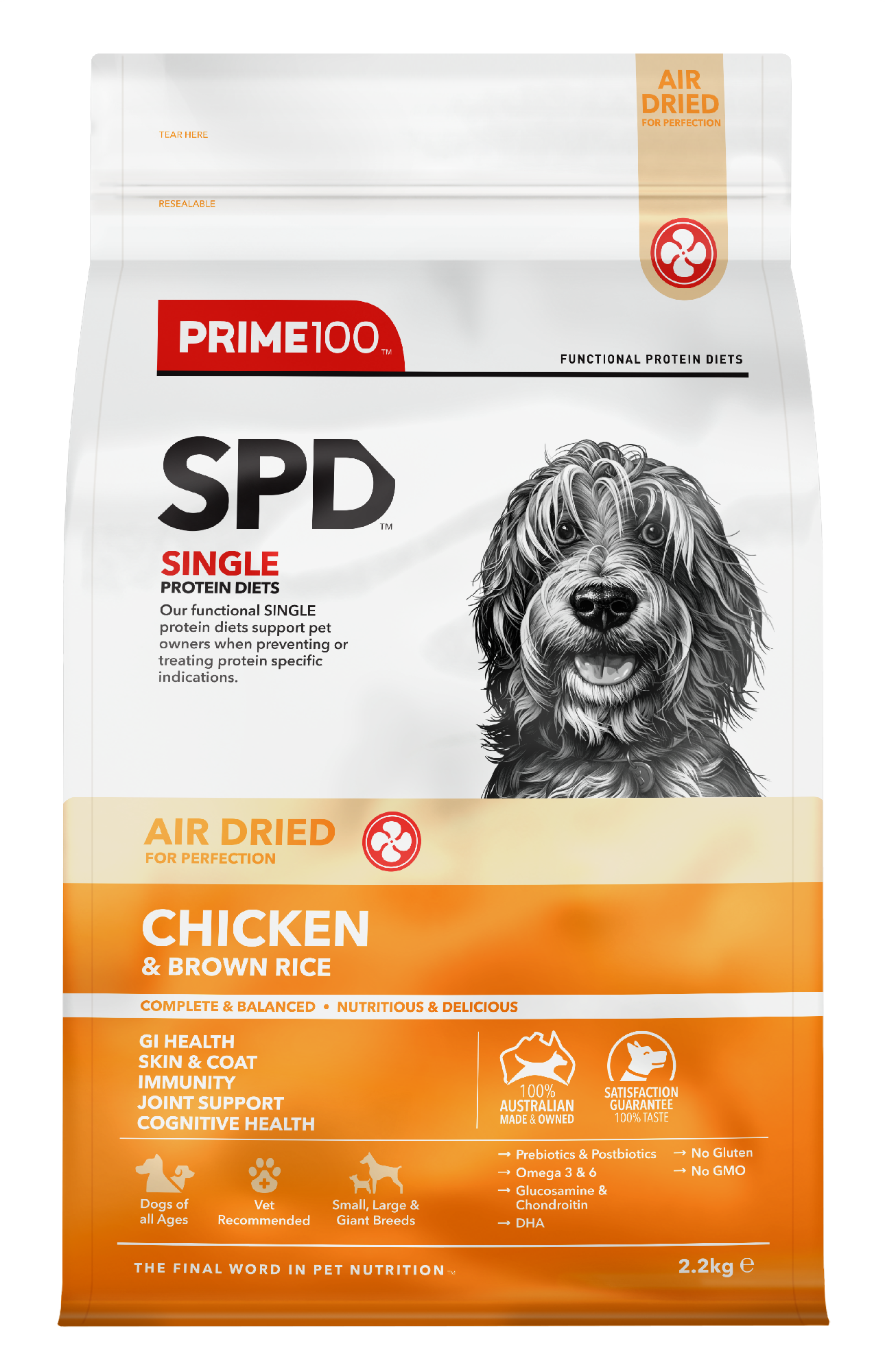 SPD Chicken & Brown Rice Air Dried 2.2kg