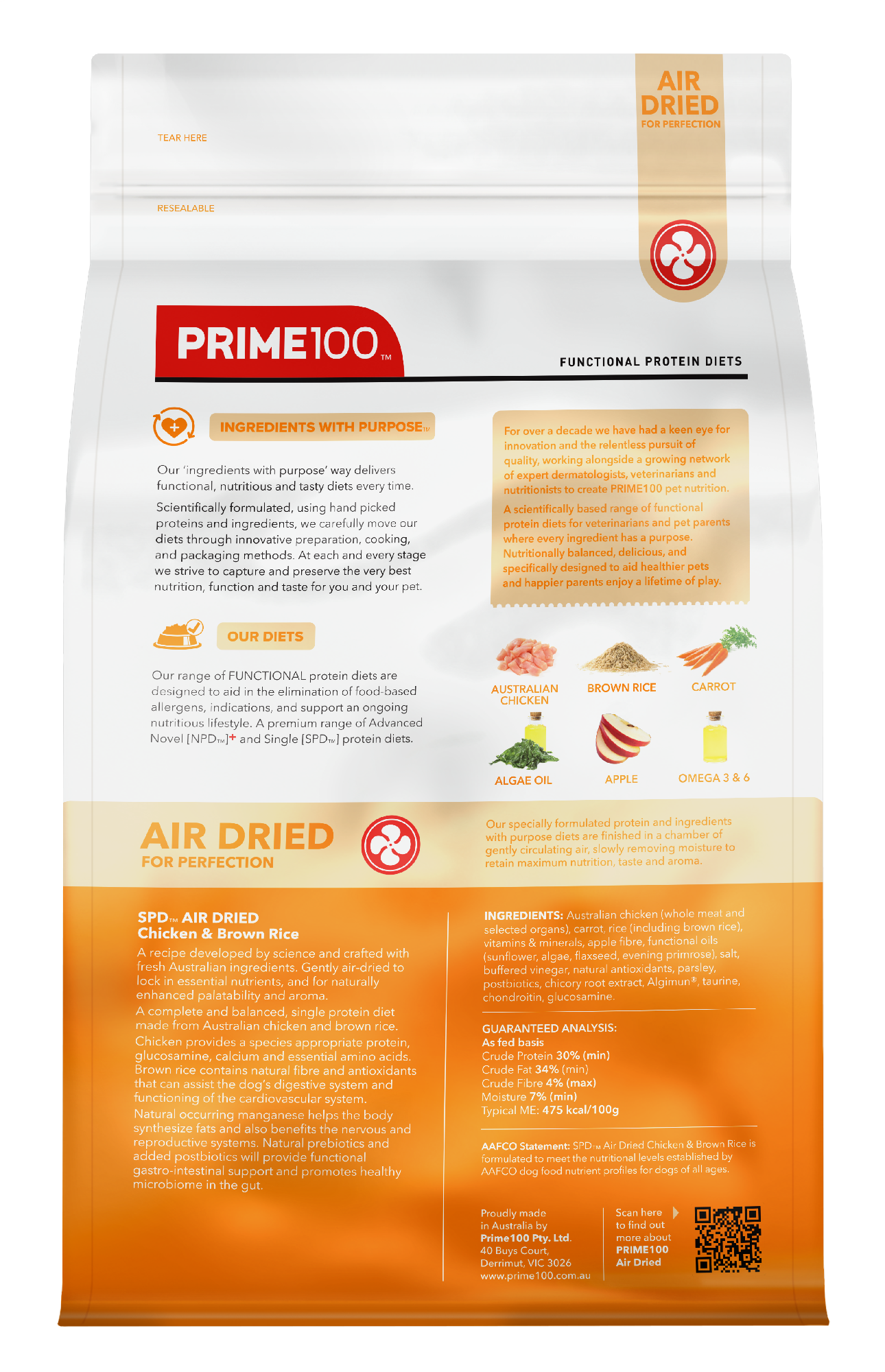 SPD Chicken & Brown Rice Air Dried 2.2kg