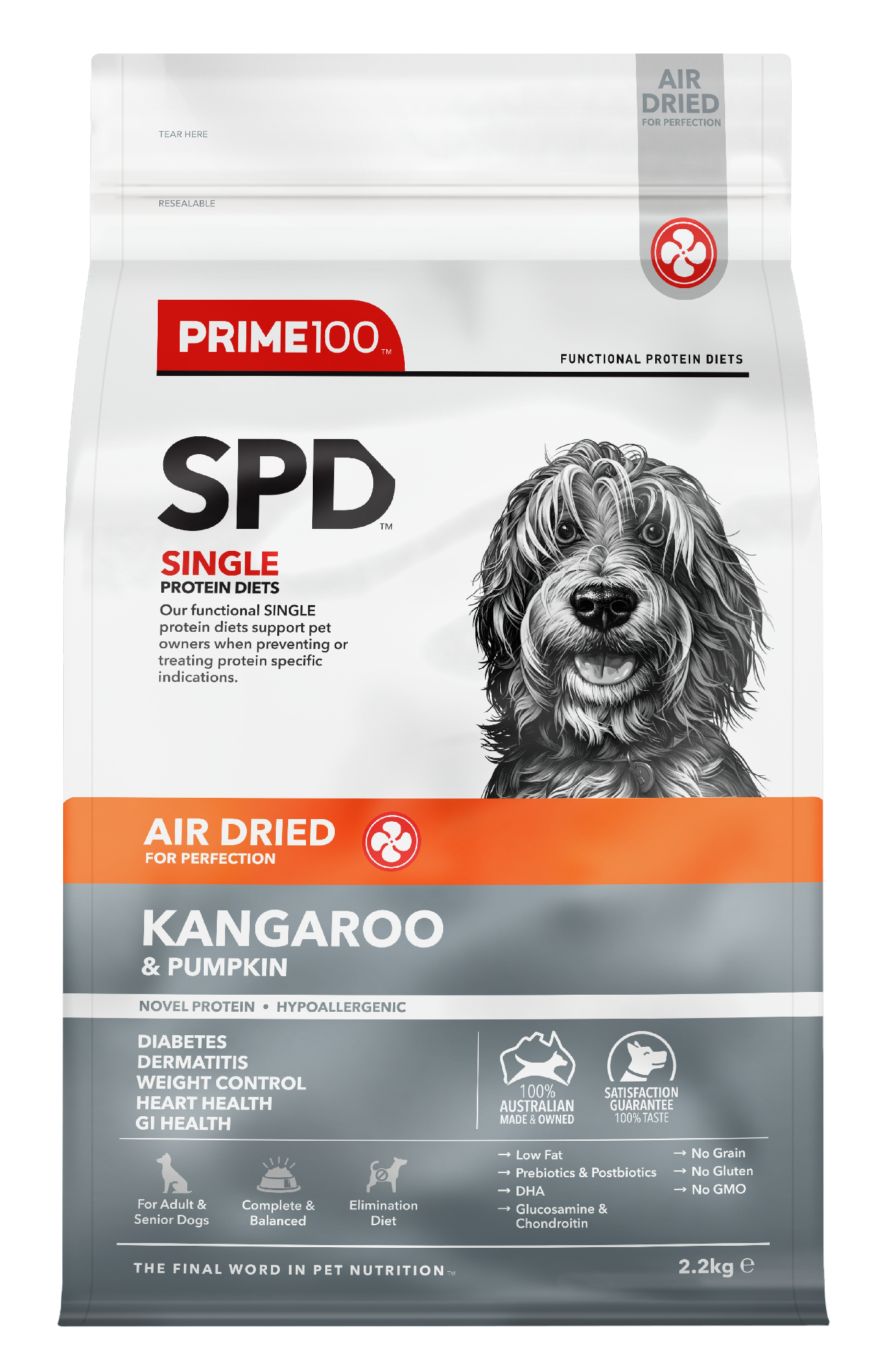 SPD Kangaroo & Pumpkin Air Dried 2.2kg