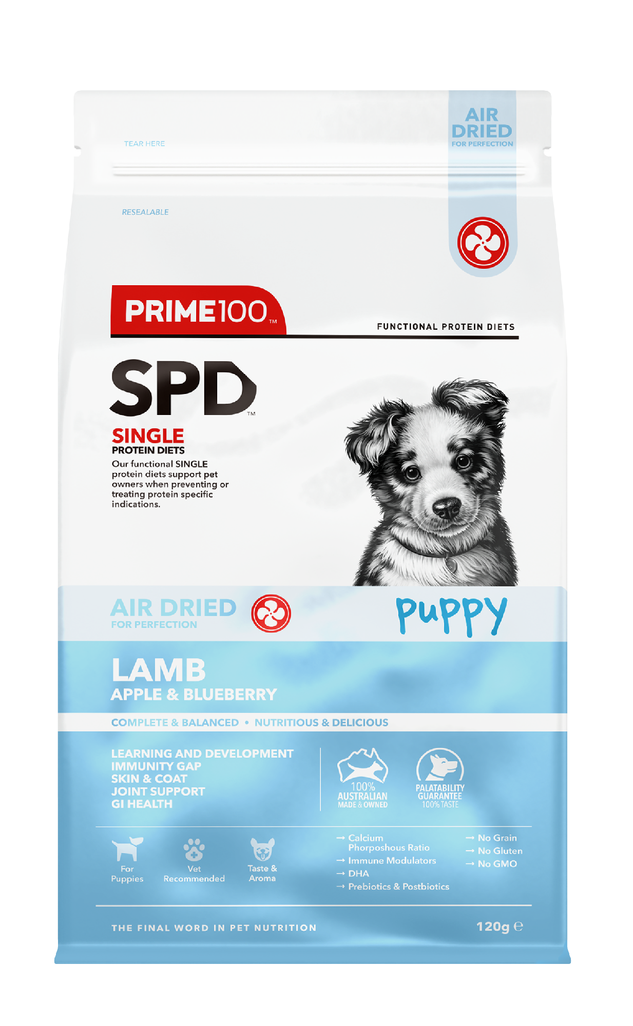 SPD Lamb Apple & Blueberry Puppy Air Dried 2.2kg